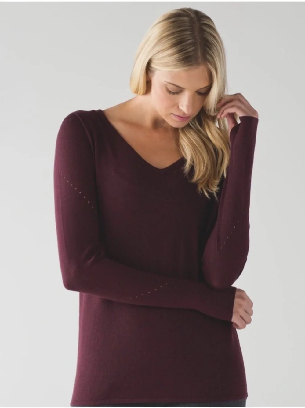 Lululemon Yin Time Long Sleeve V Neck Pullover